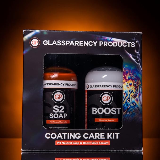 GlassParency Ceramic Coating Maintenance Kit | Safely Wash, Maintain, & Renew Ceramic Coatings | pH Neutral | Hydrophobic Shine