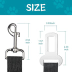 2 PCS Dog Seat Belt for Car Frskcssd Adjustable Dog Car Harness Heavy Duty Nylon Dogs Safety Seat Belt (Black)