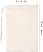 Limko Cotton Bags Muslin Bags Sachet Bag for Home Supplies (3x4 5Pack&4x6 5Pack)
