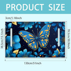 ORIGACH Blue Butterfly Golf Cart Seat Covers, Comfortable Cooling Golf Cart Blanket Towel, 100% Microfiber, Fits EZGO, Club Car, and More 2-Seat Golf Carts, 51x31inch