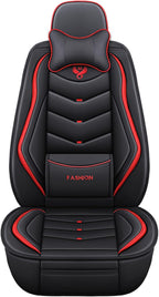 Car Seat Covers Full Set,Automotive seat Covers for Cars,Waterproof Leather seat Covers with Fixed Lumbar Support,Universal Fit for Most Cars,SUV,Trucks and Sedans