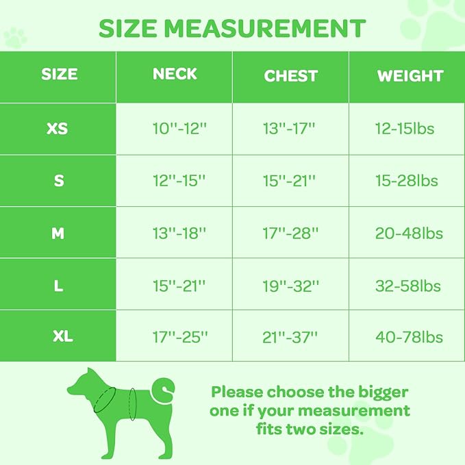 FURRYFECTION Plaid Dog Harness for Large Dogs, Reflective No Pull Adjustable Pet Vest with Front Clip, Leash, Easy Control Handle and Seat Belt, Green, XL