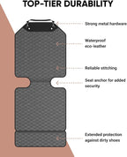 Owleys Premium Leather Car Seat Protector for Child Car Seat Cover from Dirt Scratches (Gray)
