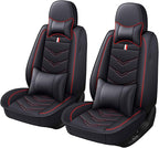 Car Seat Cover 2 Seats for Chevrolet Camaro 2000-2024, Durable Wear Resistant Waterproof Vehicle Cushion Covers, Breathable No Odor Premium Leather Vehicle Seat Covers.(Luxury,Black Red)
