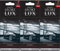Areon Sport Lux - Luxury Hanging Car Air Freshener - Silver Scent (Pack of 3)