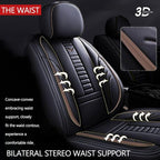 for Toyota RAV4 2008-2025 Car Seat Covers, Full Coverage Customized Seat Covers Premium Leather Waterproof Stain-Resistant Easy to Install (Front Set, Black&Coffee)