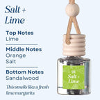 CANDECraftCo Car Air Hanging Fragrance Oil, Car Auto Freshener for Essential Oils, Scents Fragrance Aromatherapy Automobile Diffuser, Long Lasting (Salt & Lime)