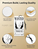 PumpCar 2 pieces Sanji double-sided hanging Japanese anime vanilla-scented One Piece car air freshener Cool anime hanging air fresheners for rearview mirror Car Interior Accessories Household Gifts