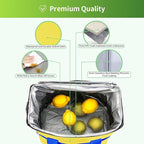Iknoe Large Cooler Bag Collapsible 24 Can Insulated Bags Leakproof Lunch Cooler Tote with Multi-Pockets for Adult Insulated Thermal Bag for Beach, Picnic, Office Work(Yellow)