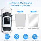 Car Sunroof Shade Compatible with Volvo C40(Not for XC40) 2021-2023, Foldable Glass Roof Sunshade with Storage Bag, Heat Insulation Sun Protection Roof Interior Sunshade