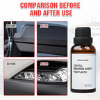 Plastics Parts Crystal Coating, 2025 Upgraded Leather Plastic Polishing Renovation Coating Agent, Car Trim Restorer with Sponge, Crystal Coating for Cars Interior or Exterior (2)