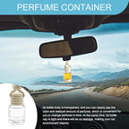 5PCS Hanging Car Air Freshener, Car Air Freshener Diffuser, 8ml Empty Glass Auto Oil Perfume Aromatherapy Diffuser Charms, Refillable Perfume Bottles for Most Vehicles (Cylindrical, Style 1)