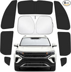 Car Window Shades Intended for Volkswagen Taos 2022-2026, Privacy Window Covers 8PCS for Side, Rear & Windshield, Car Shield Sunshade for Privacy Protection, Heat Blocking, Camping and Parking