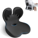 Memory Foam Seat Cushion,Orthopedic Ergonomic Seat Cushions for Tailbone,Sciatica, and Back Pressure Relief,L-Shaped Design & Adjustable Strap,Lumbar Support Pillow for Office,Car,Desk Chair