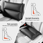 Car Lumbar Support Reversible Design Fixes Waist Gap Improves Driving Comfort Double-Sided Perforated enhances air Circulation Durable maintains Shape Long Lasting use 1P(Black)