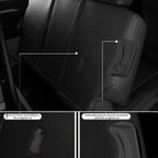 AOMSAZTO Custom Fit Car Seat Covers for Toyota Highlander 2020 2021 2022 2023 2024 2025 2026 - (Three-Rows 7 Seats,Second Row Captain Chair) Faux Leather Black