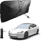 Car Windshield Sun Shade,Foldable Car Umbrella Sunshade with Universal Fits Cars, SUVs, Trucks(55 * 31 Inches)
