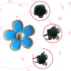 4PCS Daisy Flower Air Vent Clip Air Conditioning Outlet Clip Car Air Freshener Clip Car Interior Decor Charm Colorful Car Interior Accessories for Girls Women (Blue)