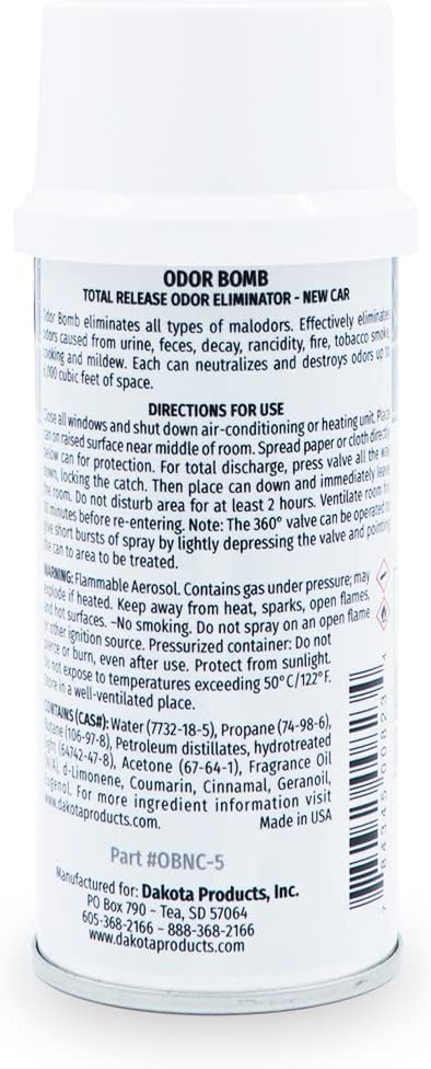 5oz. Dakota Odor Bomb Car Odor Eliminator - New Car Scent