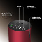 Waterless Essential Oil Diffuser, 7 Colors LED Light, Battery Powered Mini Scent Air Machine, Aromatherapy Mist Diffuser for Home Room Car Office (red)