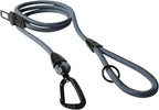 PawsPassion Rope Dog Leash 6 FT, 2-in-1 Heavy Duty Dog Leash with Seat Belt Buckle, Tangle Free 360ｰ Swivel Aviation Aluminum Carabiner, All Metal Hardware, Alloy O-Ring (Nightfall)