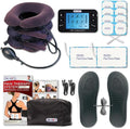 Dr Ho's® Neck Comforter Deluxe Kit – Inflatable Travel Neck Pillow and Traction Device Heated Massager, Spinal Secrets DVD & Relief Book