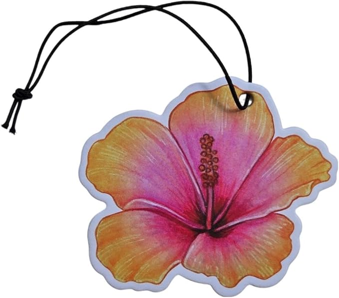 ThatsRad Beach Car Air Freshener Trpocial Summer Coastal (One Size, Hibiscus/Mango Scented)