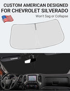 Proadsy 2026 Upgrade Front Windshield Sun Shade Foldable Sunshade Protector Custom Fit 2014-2018 Silverado Regularcab Crewcab Extendedcab Accessories