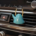 Simulation Food Design Car Air Vent Scented Clip, Creative Toaster-Shaped Car Air Freshener Decor, 3D Long-Lasting Car Fragrance Diffuser (teapot)