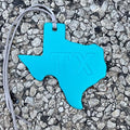 Air Flair | Leather Car Air Freshener | TX Shape TX Brand (5) Coconut Lime Scent, Turquoise)