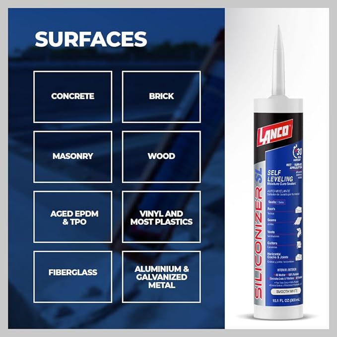 Siliconizer SL 10.1 oz. Self-Leveling White Roof and Lap Sealant