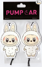 PumpCar car air freshener 2-piece double-sided The Monsters hanging cherry-scented for rearview mirror Car Interior Accessories Household Gifts (Soy Milk, Cherry)