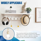ASUBHA 20 PCS 8ml Hanging Car Air Freshener Diffuser,Empty Clear Glass Essential Diffuser Oil Aromatherapy Fragrance Perfume Pendant Glass Vials with Wooden Caps & Hanging String, Cylindrical