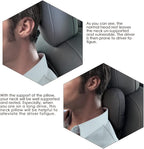 TESBEAUTY Nappa Leather Seat Headrest Pillow 2 Packs for Tesla Neck Pillow Uniquely Designed for Tesla Model X/SY/3 Higher Version Fits Taller Than 5'7", Genuine Nappa Leather Visible Strap Black