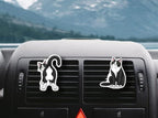 WIRESTER Set of 2 Fresh Scented Car Air Freshener Vent Clip, Decorative Accessories, Interior Decoration for Cars - Playful Tuxedo Cat (S1) & Playful Tuxedo Cat (S4)
