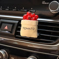 Simulation Food Design Car Air Vent Scented Clip, Creative Toaster-Shaped Car Air Freshener Decor, 3D Long-Lasting Car Fragrance Diffuser (Tomato)