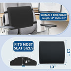 QUTOOL Seat Cushion and Lumbar Support Set for Office Chair – Supports Lower Back & Hips for Long Sitting Comfort, Helps Maintain a Comfortable Sitting Position, Ergonomic Memory Foam, Washable Cover