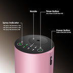 Waterless Essential Oil Diffuser, 7 Colors LED Light, Battery Powered Mini Scent Air Machine, Aromatherapy Mist Diffuser for Home Room Car Office (Pink)