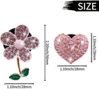 Bling Pink Daisy Car Air Fresheners with 4 Heart Vents Clips for Women's Carr deco + Mask Hook