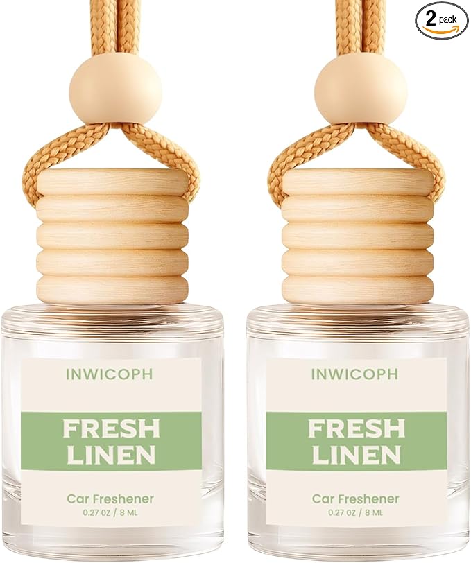 Car Air Freshener Diffuser Hanging, Fresh Linen Fragrance Oil