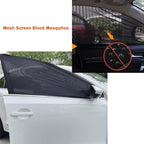 Car Front Window Screen up to 22"x42", Elastic Mesh Car Sun Shade fit for Medium and Large SUV