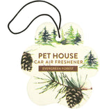 One Fur All Pet House & Car Freshener - Evergreen Forest Pack of 4 - Non-Toxic Pet-Friendly Hanging Odor Eliminator For Small Spaces