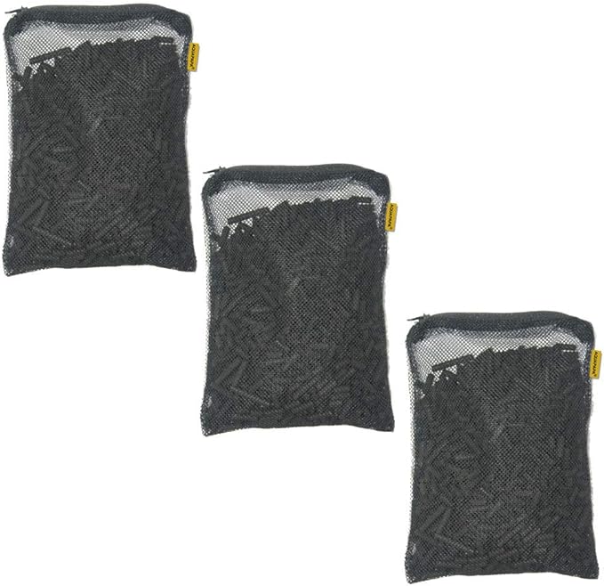 Aquacity Activated Charcoal Carbon Pellets in Free Mesh Media Bags for Aquarium Fish Pond Tank Canister Filter (3-Pack (3 lbs))