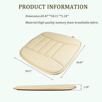 Car Seat Cushion Pad for Driving, Chair Cushion for Office/Truck with Memory Foam, Seat Cushion Comfortable and Durable, Khaki