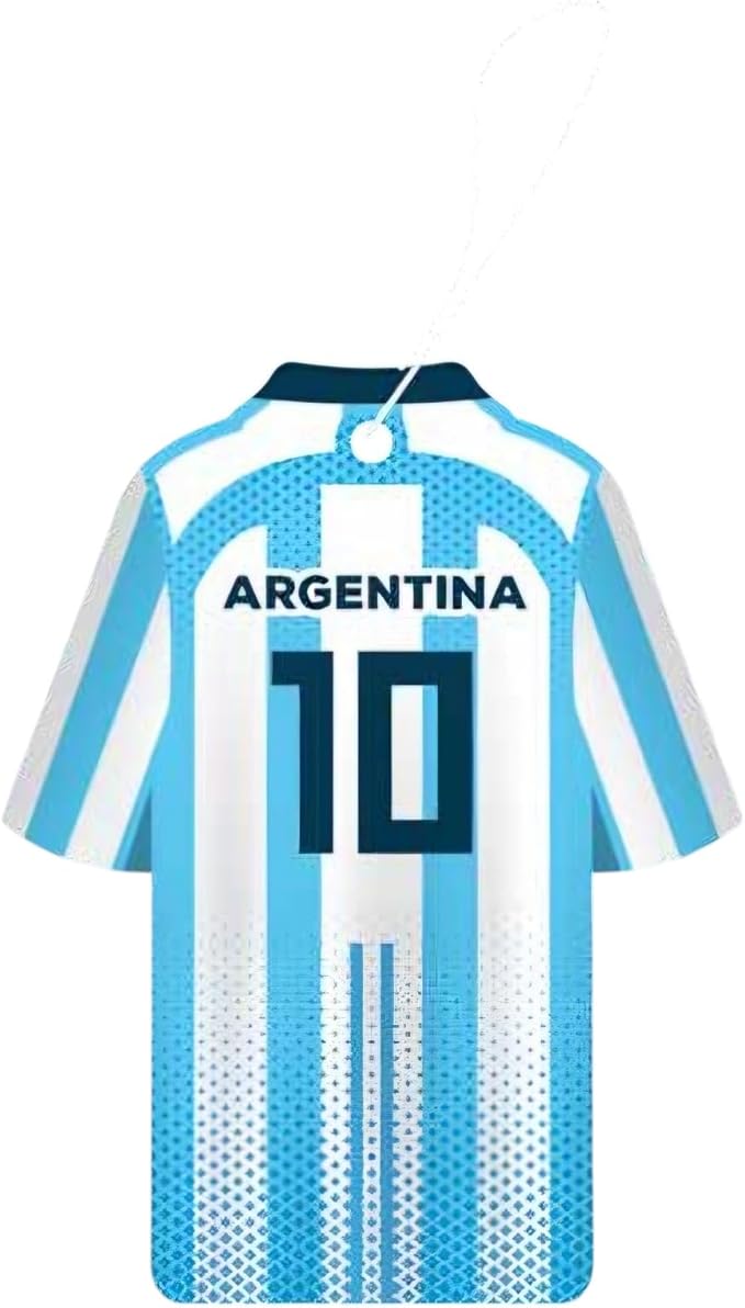 Car Air Freshener Assorted 12 Pack Fan Team Jersey USA|MEXICO|COLOMBIA|BRAZIL ARGENTINA|VENEZUELA Long- Lasting (Team Argentina, Mix 3 Bubble Gum, 3 New Car,3 Vanilla Black,3 Crystal Black)
