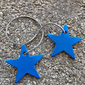 Air Flair | Leather Car Air Freshener | Double Star (Blue, Warm Sugar Scent)
