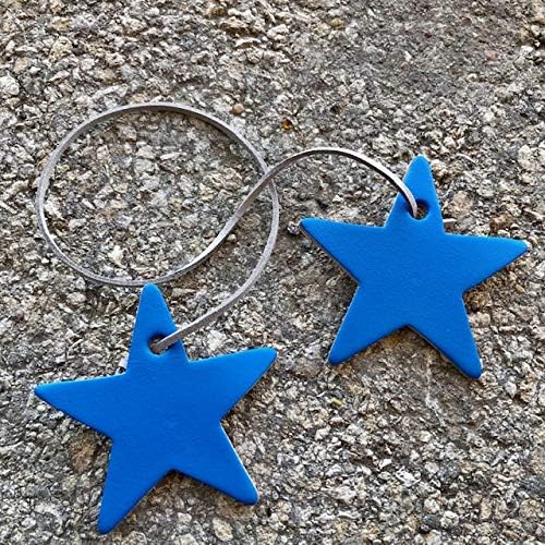 Air Flair | Leather Car Air Freshener | Double Star (Blue, Butt Naked Scent)