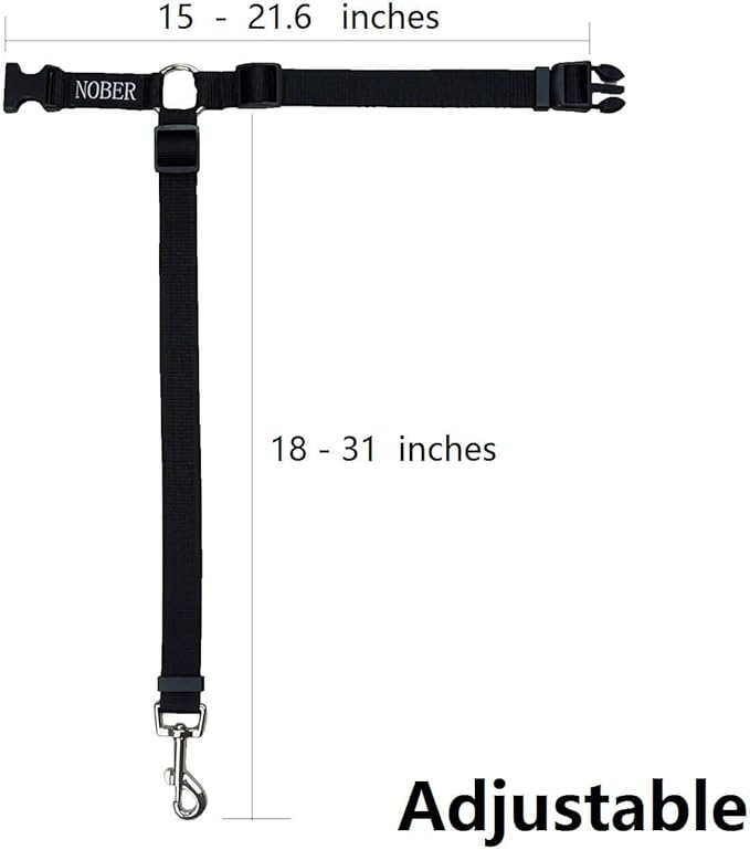 Pet Dog Cat Seat Belts, Car Headrest Restraint Adjustable Safety Leads Vehicle Seatbelt Harness 1 Pack