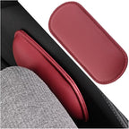 Mandark Car Knee Cushion Pad, Leather Memory Foam Vehicle Door Armrest Pillow for Leg Elbow, Comfort Auto Interior Center Console Thigh Support Mat Accessories, Universal for Most Cars (Red)