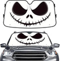GENANY Nightmare Skellington Sun Shade for Car SUV Truck (55x30 Inches),Sun Shade Windshield, Shades for Front Windows, Horror Sunshade for Car Windshield, Protector Blocks UV